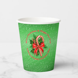 名前の変更文字赤い緑のクリスマス20xx 紙コップ