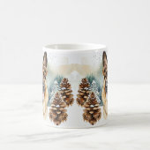 名前の変更文字、雪のドイツの羊飼いの追加#6 コーヒーマグカップ (中央)