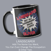 名前の変更文字、LANDSCAPER、すべてのスーパーヒーロー マグカップ