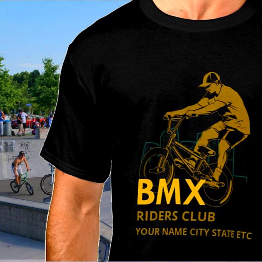 名前の変更文字BMXライダーClub Urban City Tシャツ