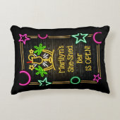 名前の変更文字She-Shedバーカクテル アクセントクッション (正面)