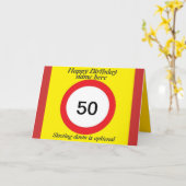 名前の変更期間の50番目の誕生日カードの速度制限 カード (黄色い花)
