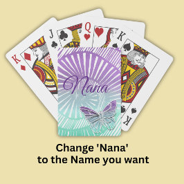 名前の変更 – 紫の渦巻き旋回と蝶を持つナナ トランプ