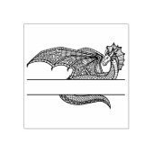 名前の宇宙付きドラゴン ラバースタンプ (インプリント)