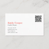 名前の定義 | QRコーモダンドカスタムピンクレッド 名刺 (裏面)