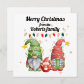名前の家族のクリスマスカードからメリークリスマス シーズンカード (正面/裏面)
