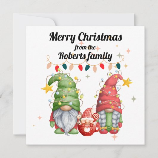 名前の家族のクリスマスカードからメリークリスマス シーズンカード (正面)