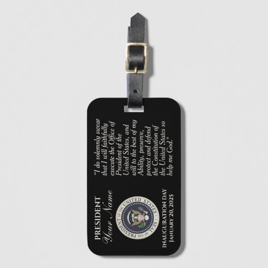 名前の就任日を追加2025年1月20日 ラゲッジタグ (正面縦)