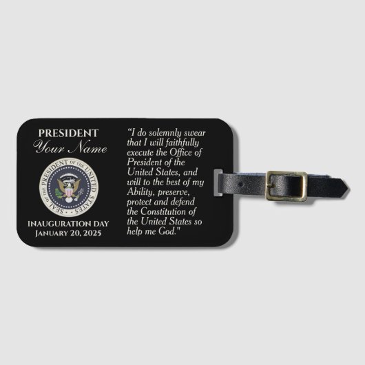 名前の就任日を追加2025年1月20日 ラゲッジタグ (正面横)