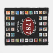 名前の年と写真の追加誕生日フリースブランケット フリースブランケット (正面(横))