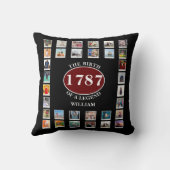 名前の年と写真の追加誕生日 クッション (裏面)