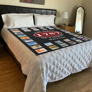 名前の年と写真の追加誕生日 フリースブランケット