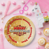 名前の年を追加するMerry Christmas 9" ペーパープレート (パーティー)