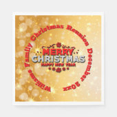 名前の年を追加するMerry Christmas Lunchem スタンダードランチョンナプキン (正面)