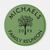 名前の年を追加ファミリー懇親会お土産ギフト マグネット (正面)