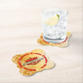 名前の年を追加Merry Christmasに一致 ペーパーコースター (インサイチュ)