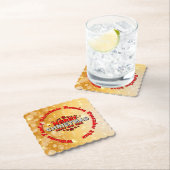 名前の年を追加Merry Christmasに一致 ペーパーコースター (インサイチュ)