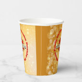 名前の年を追加Merry Christmasに一致 紙コップ (右)