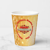 名前の年を追加Merry Christmasに一致 紙コップ (正面)