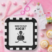 名前の年齢またはジャージー番号ホッケースポーツ ペーパープレート (パーティー)