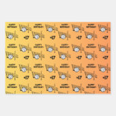 名前の年齢または番号スポーツテーマバレーボール ラッピングペーパーシート (正面3)