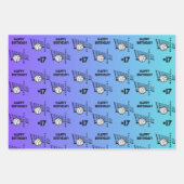 名前の年齢または番号スポーツテーマバレーボール ラッピングペーパーシート (正面)