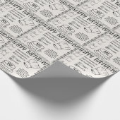 名前の年齢気持ち最高の調理師ミニマル誕生日 ラッピングペーパー (角)