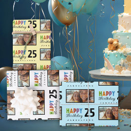 名前の年齢誕生日の折り返し紙 ラッピングペーパーシート