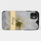 名前の庭の花、白いダリア Case-Mate iPhoneケース (裏面(横))