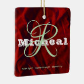 名前の意味オーナメントパーソナライズされた- Square Photo! セラミックオーナメント (右)