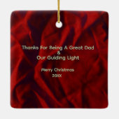 名前の意味オーナメントパーソナライズされた- Square Photo! セラミックオーナメント (裏面)