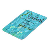 名前の意味マグネット：エリザベス、神の誓い マグネット (左側)