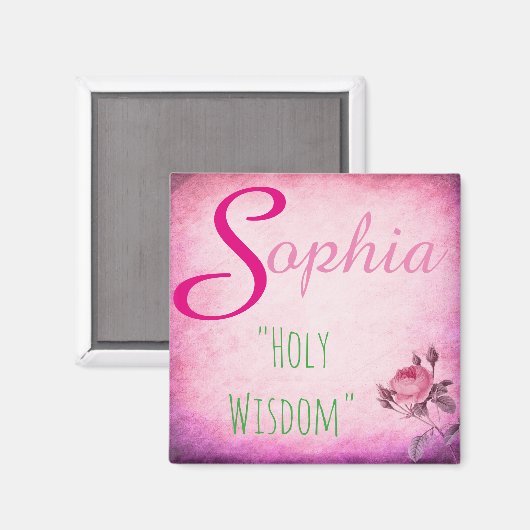 名前の意味マグネット:ソフィア、聖なる知恵 マグネット (正面/裏面)