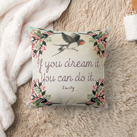 名前の感動的勇気付けられるギフト クッション (ブランケット)