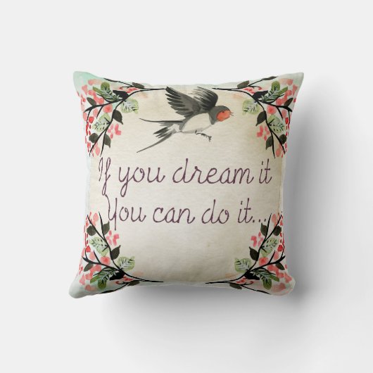 名前の感動的勇気付けられるギフト クッション (裏面)