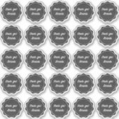 名前の感謝していラベルを付けた黒板 シール (正面)