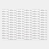 名前の手モダン書き ラッピングペーパーシート (正面2)