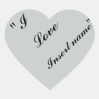「名前の挿入が大好き」 ハートシール