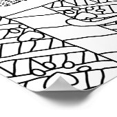 名前の挿入Catカラーリングページ ポスター (角)