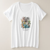 名前の文字を追加して、Koalasを愛する女の子! プラスサイズTシャツ (デザイン正面)