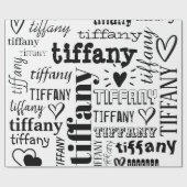 名前の文字パタパーソナライズされたーン ラッピングペーパー (フラット)