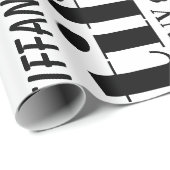 名前の文字パタパーソナライズされたーン ラッピングペーパー (ロールコーナー)