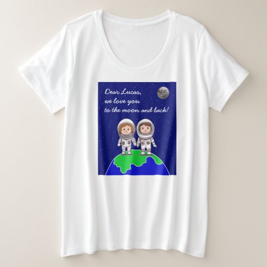 名前の新しいママのための女性のプラスサイズTシャツ プラスサイズTシャツ (デザイン正面)