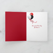 名前の日のラグドールとデイジーブーケ カード (内部)