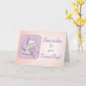 名前の日の希望最高のカード カード (黄色い花)