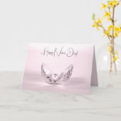 名前の日の真珠の貝殻 カード (黄色い花)