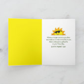 名前の日ひまわりサングラスカード カード (内部)