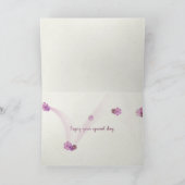 名前の日タペストリーバラ抽象芸術フレーミング カード (内部)