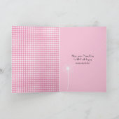 名前の日ブラックデイジーとタンポポ カード (内部)