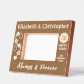 名前の日付50幸福の年ゴールデンアニバーサリー レーザー彫刻フレーム (左)